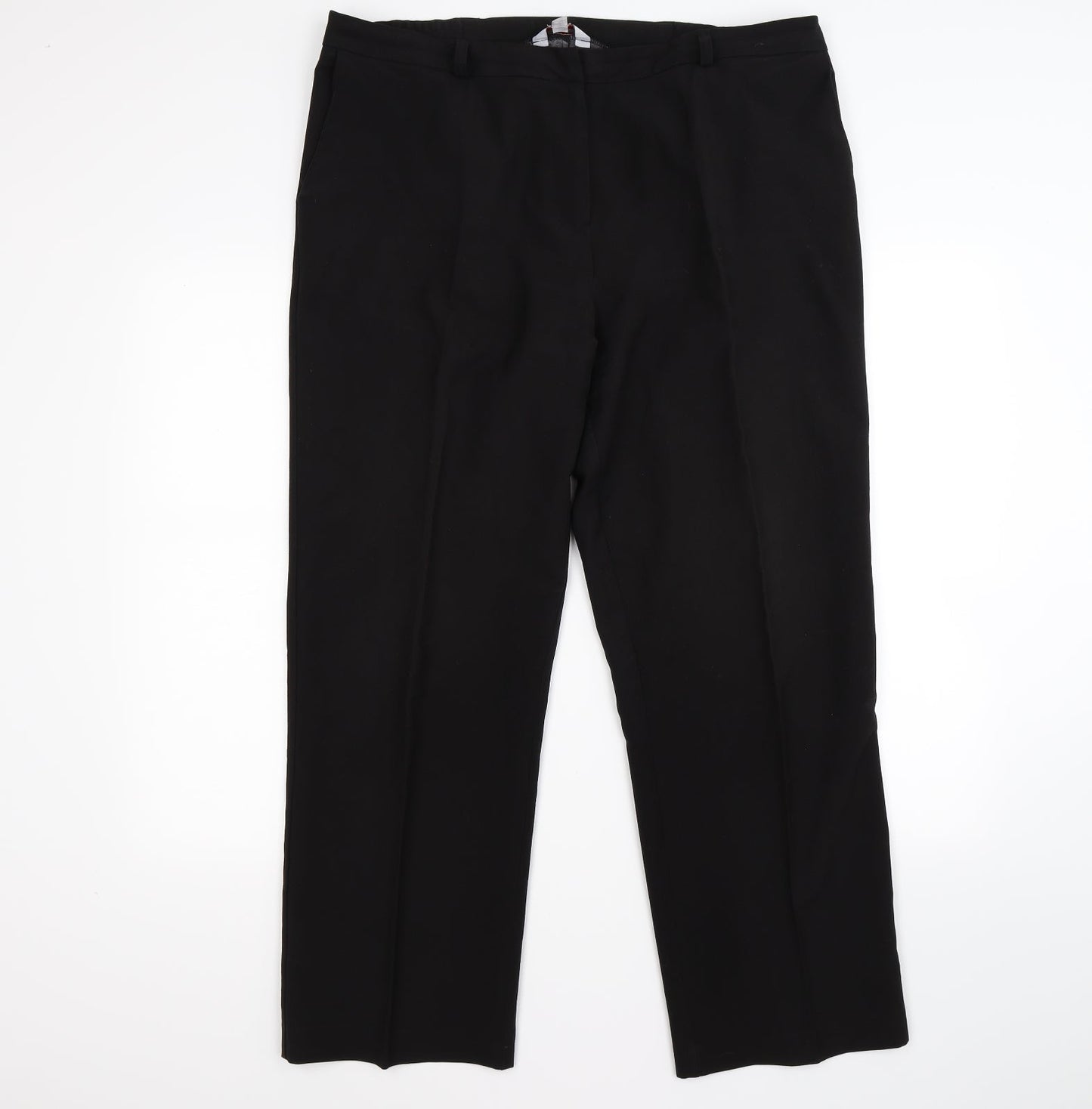 Essential Collection Womens Black   Trousers  Size 16 L27 in - work office