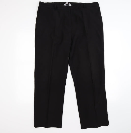 Essential Collection Womens Black   Trousers  Size 16 L27 in - work office