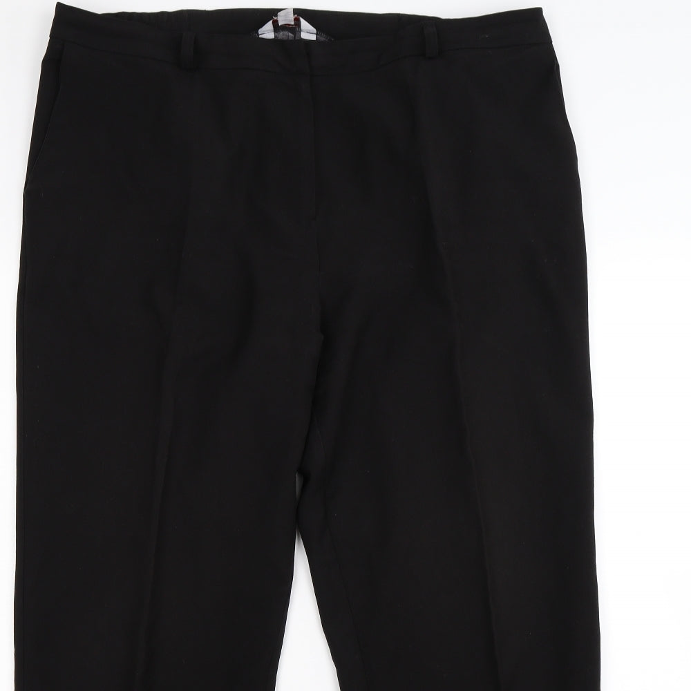 Essential Collection Womens Black   Trousers  Size 16 L27 in - work office