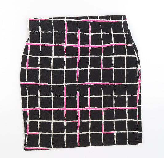 Select Womens Black Check Knit Straight & Pencil Skirt Size 6