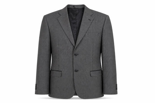 vincent trade Mens Black Check  Jacket Suit Jacket Size 40  - Made in Italy