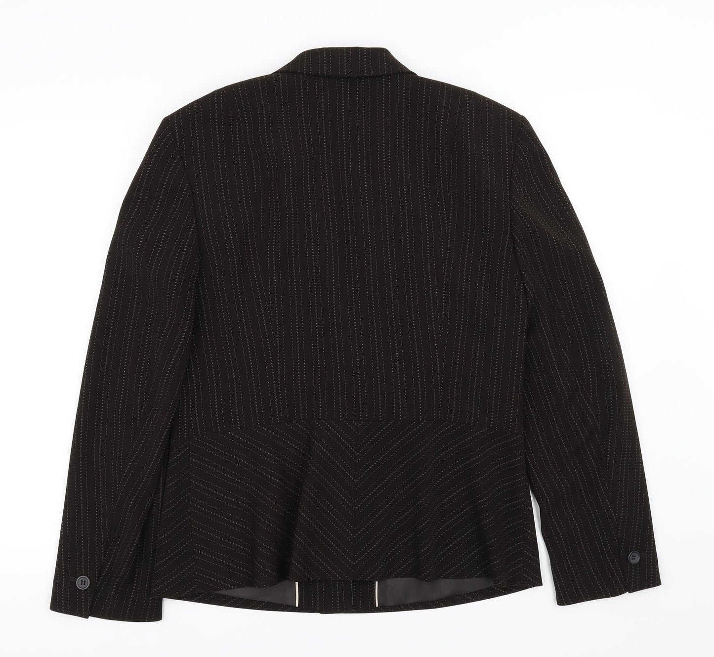 NEXT Womens Brown Striped  Jacket Blazer Size 14