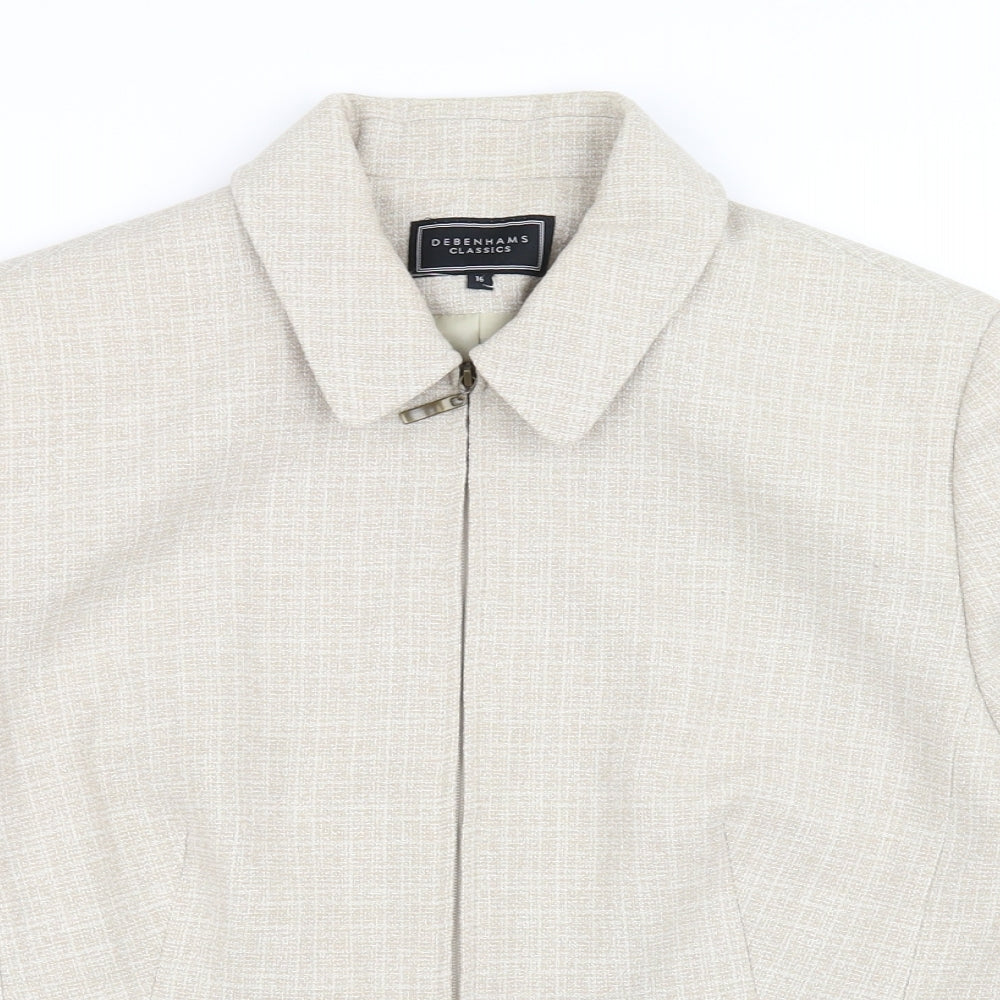 Debenhams Womens Beige   Jacket Coat Size 16