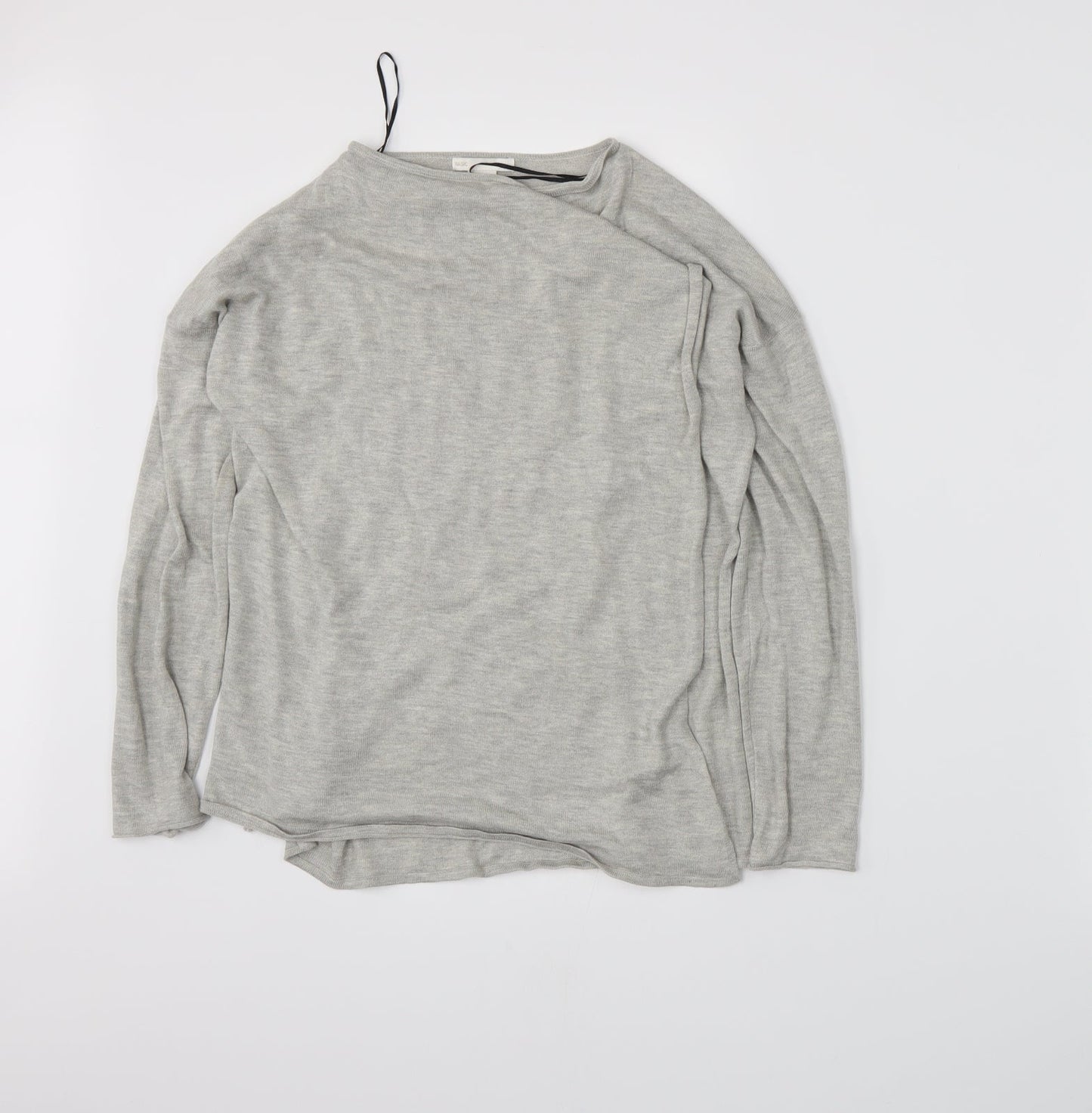 H&M Womens Grey  Knit Cardigan Jumper Size 6