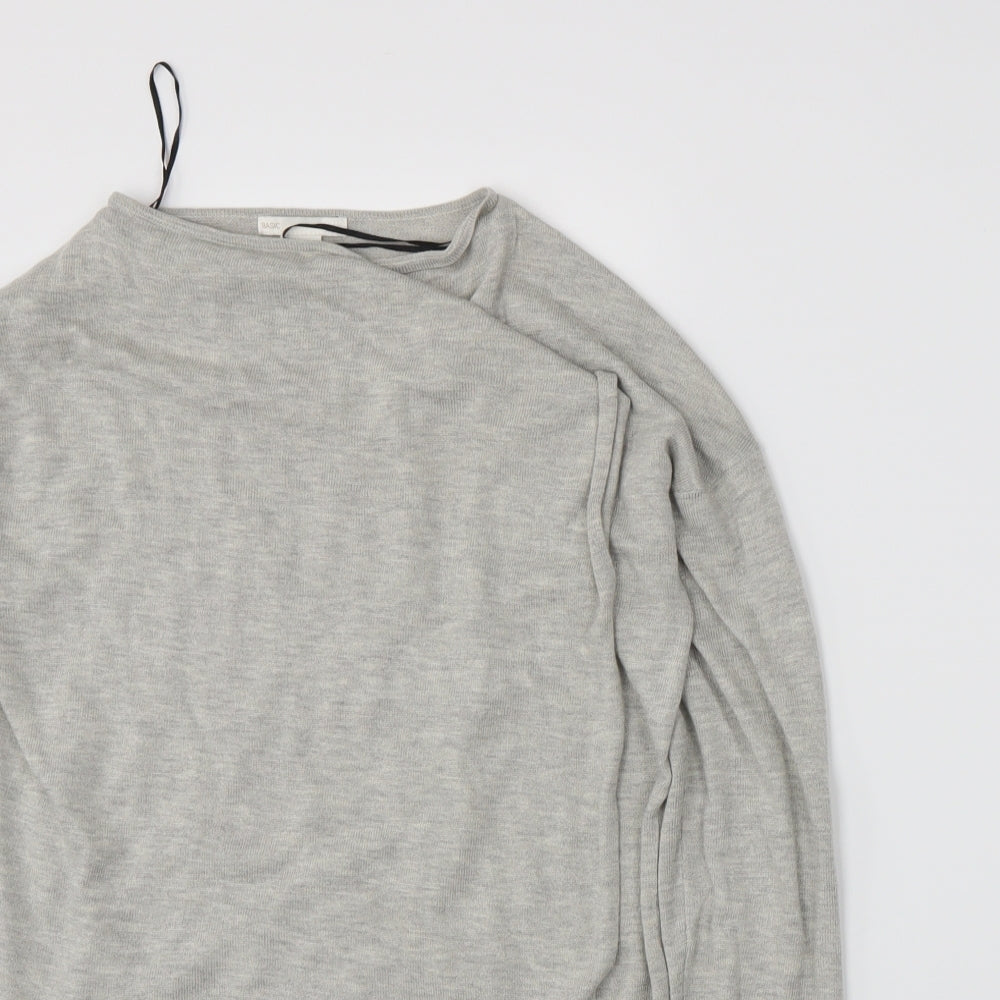 H&M Womens Grey  Knit Cardigan Jumper Size 6
