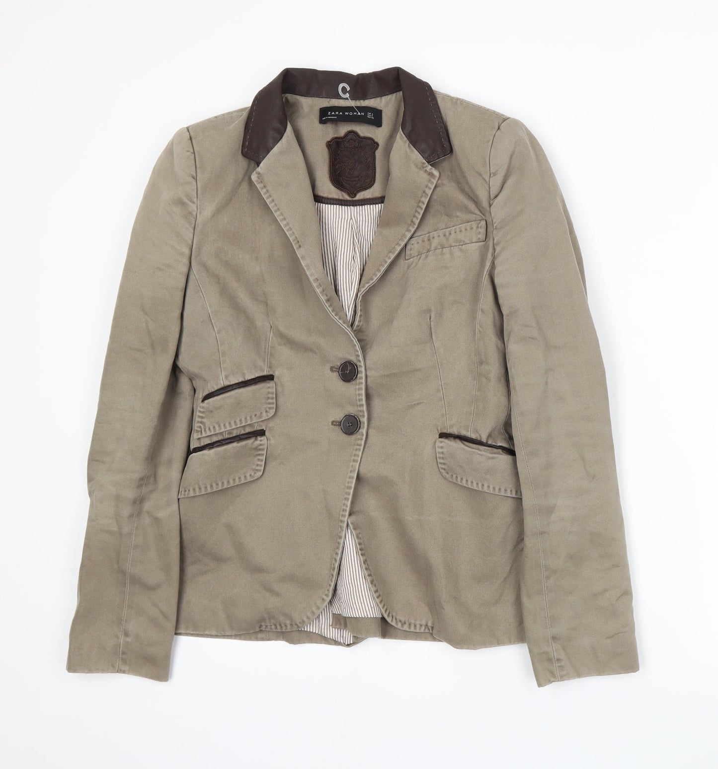 Zara Womens Beige   Jacket Suit Jacket Size S