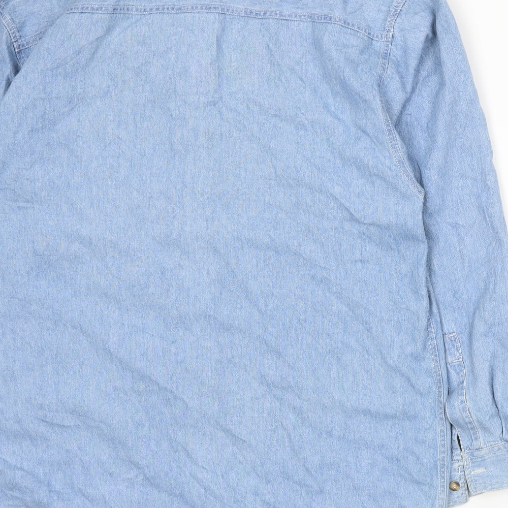 Zantos Mens Blue    Button-Up Size M