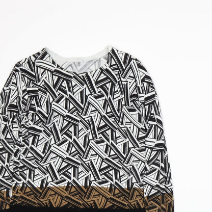 Preworn Womens Black Geometric  Pullover Jumper Size 8