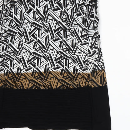 Preworn Womens Black Geometric  Pullover Jumper Size 8