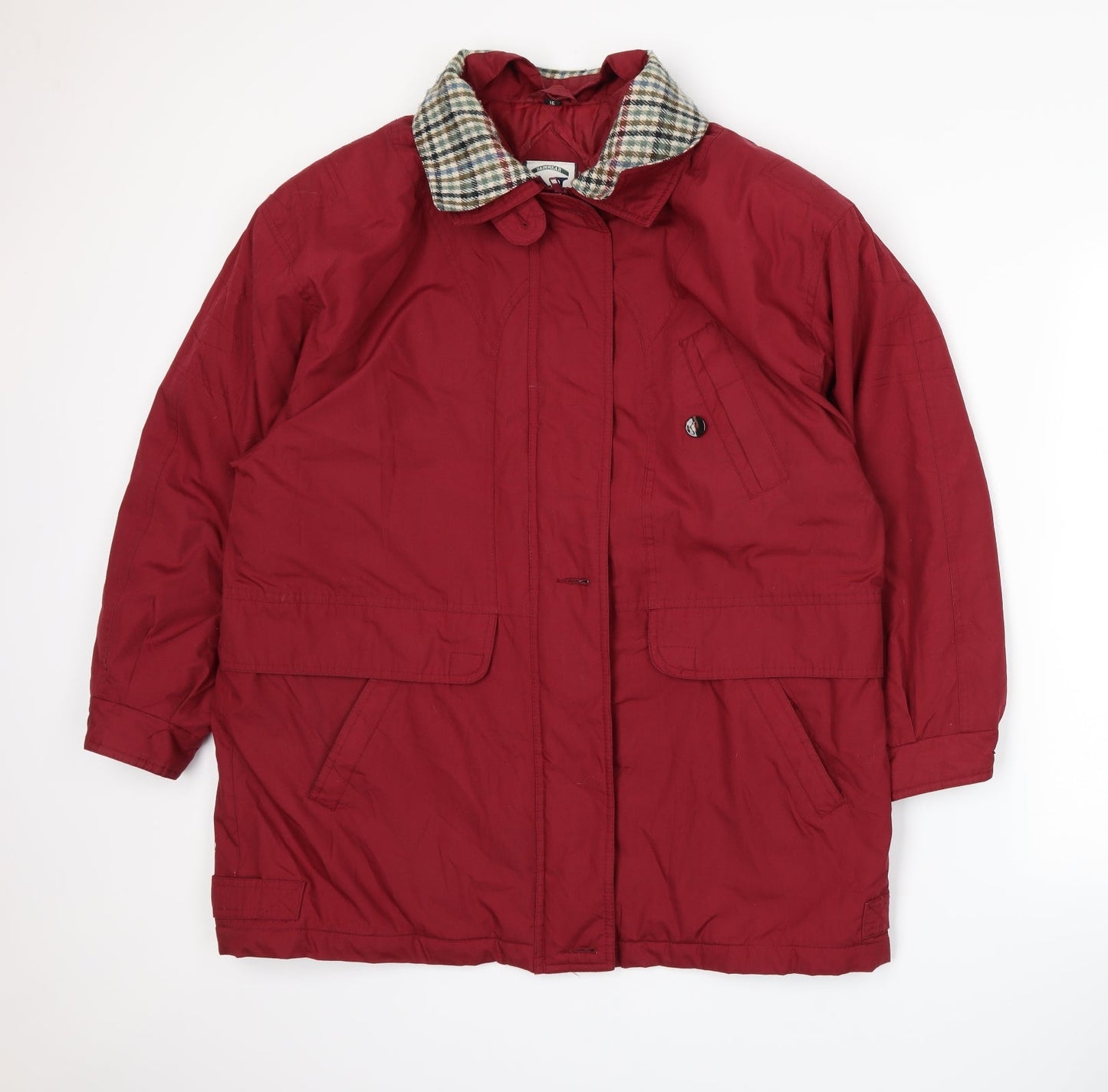 NuAge Womens Red   Rain Coat Coat Size 16