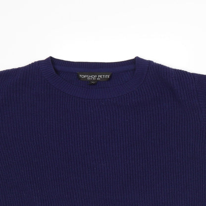 Topshop Womens Blue  Knit Pullover Jumper Size 6