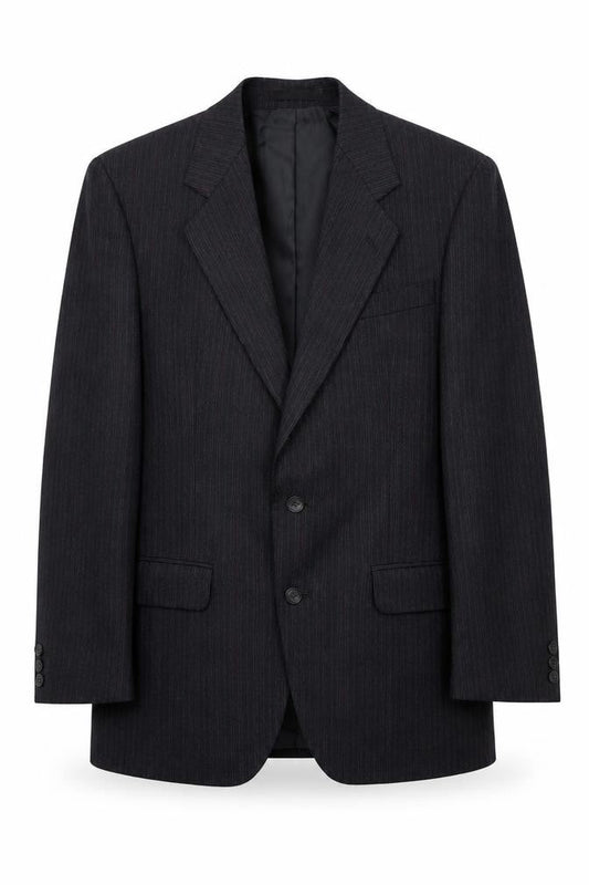 The Label Mens Grey Striped  Jacket Suit Jacket Size S