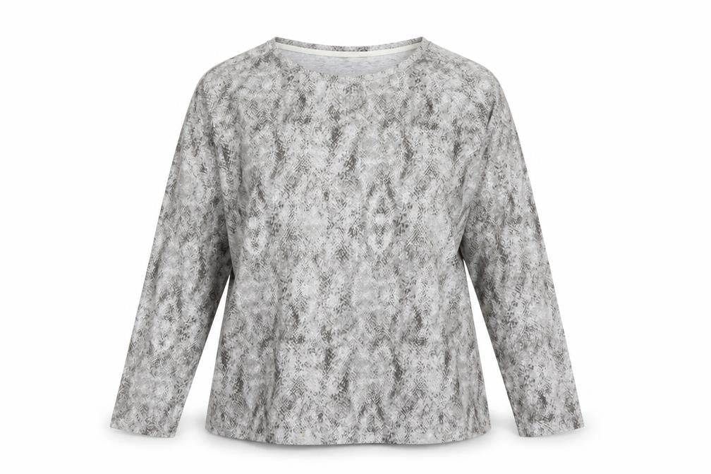 Love Leisure Womens Grey Animal Print  Pullover Jumper Size 14