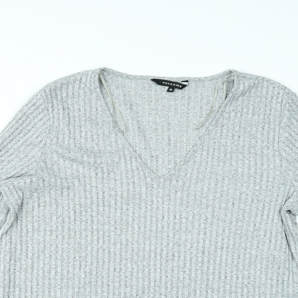 Peacocks Womens Grey   Pullover Jumper Size 16