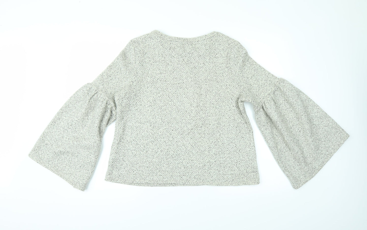 Marks and Spencer Womens Grey   Pullover Jumper Size 2  - flared sleeves