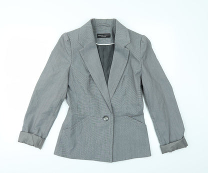 Preloved Dorothy Perkins Womens Grey Check  Jacket Suit Size 12 - Front
