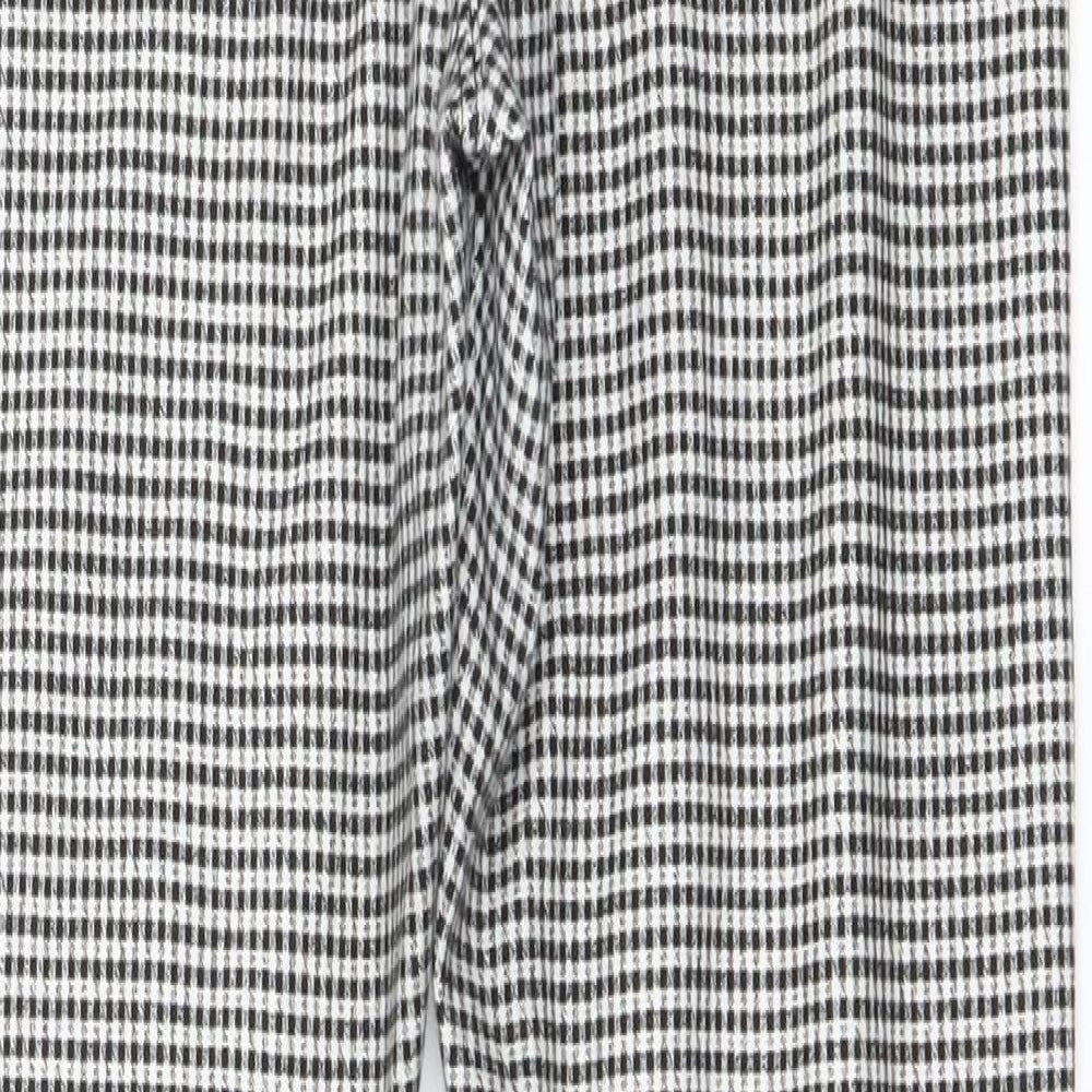 Topshop Womens White Check  Jegging Trousers Size 10 L27 in