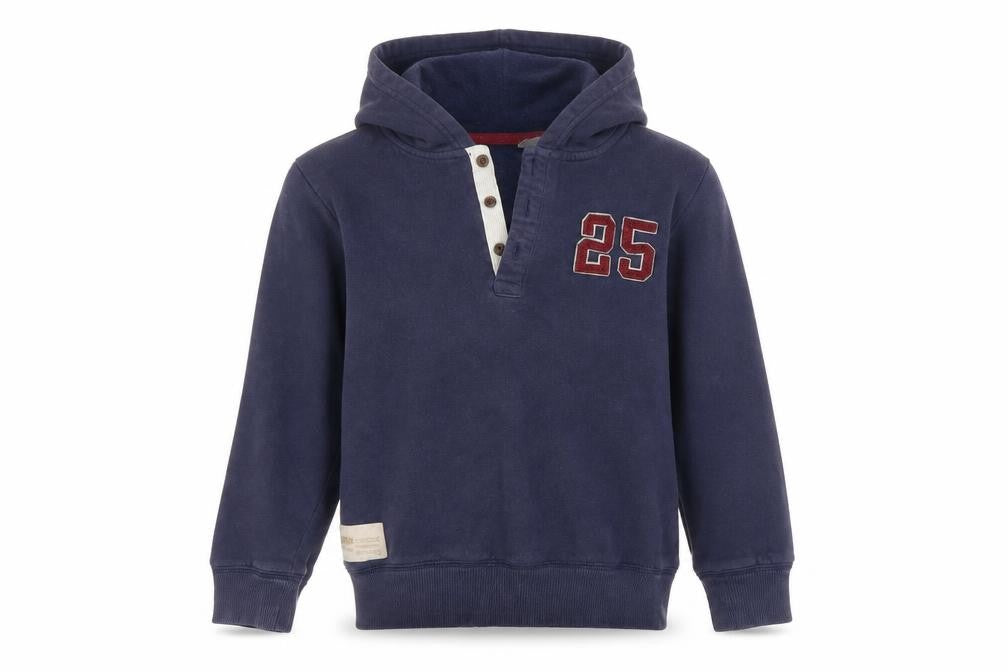 Carter Boys Blue   Henley Hoodie Size 7 Years