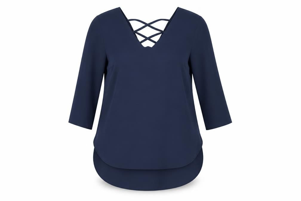 Atmosphere Womens Blue   Basic Blouse Size 8