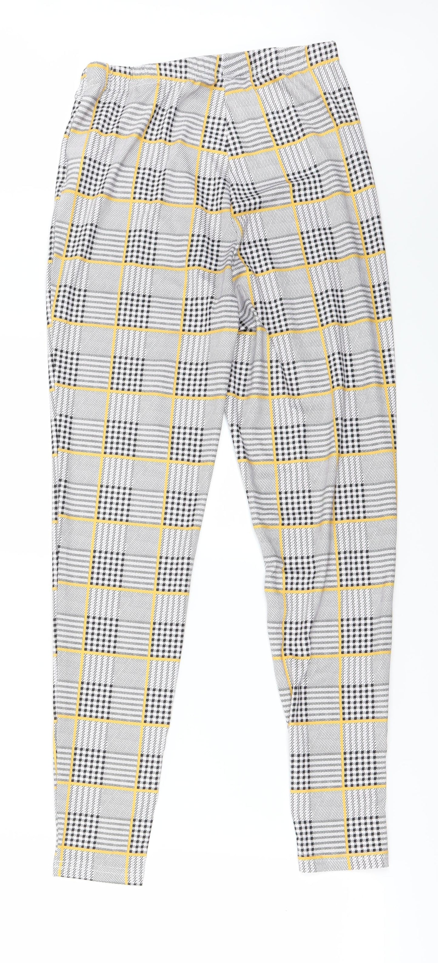 SheIn Womens Grey Check  Jegging Leggings Size XS L24 in
