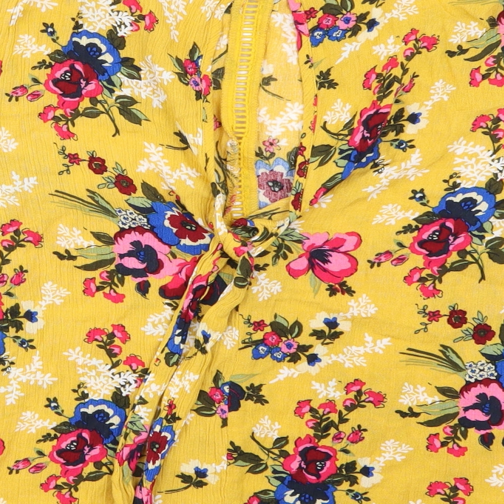 New Look Womens Yellow   Basic T-Shirt Size 8