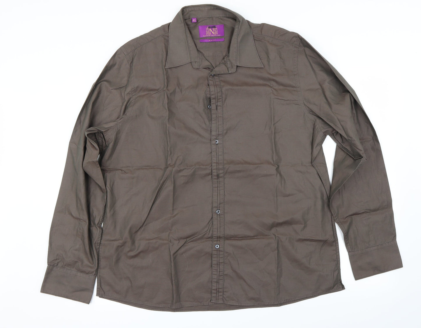 NEXT Mens Brown    Button-Up Size 46