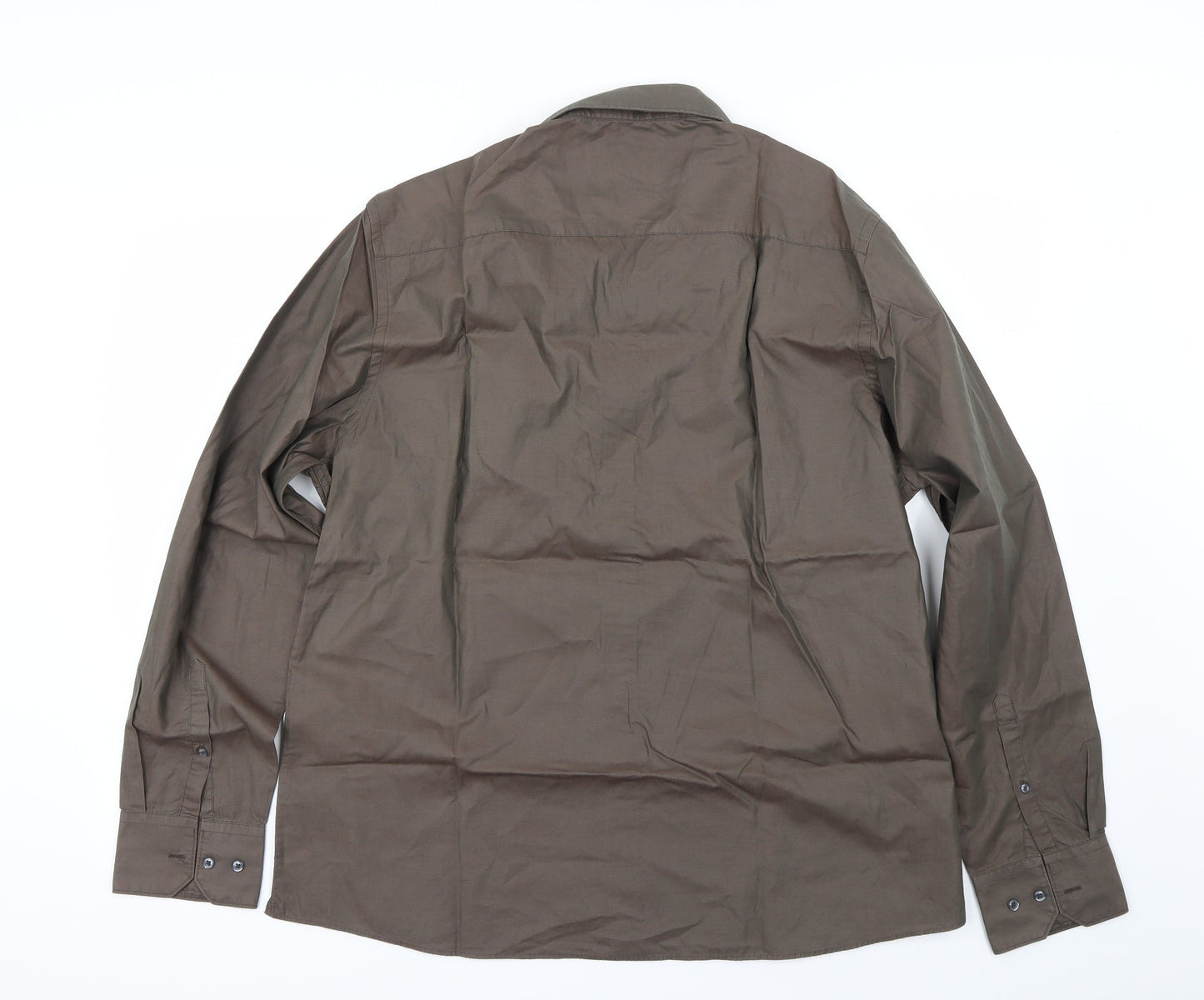 NEXT Mens Brown    Button-Up Size 46