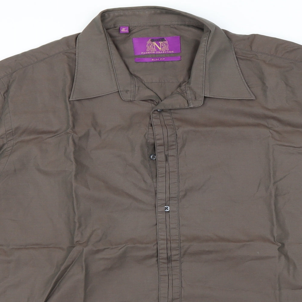 NEXT Mens Brown    Button-Up Size 46