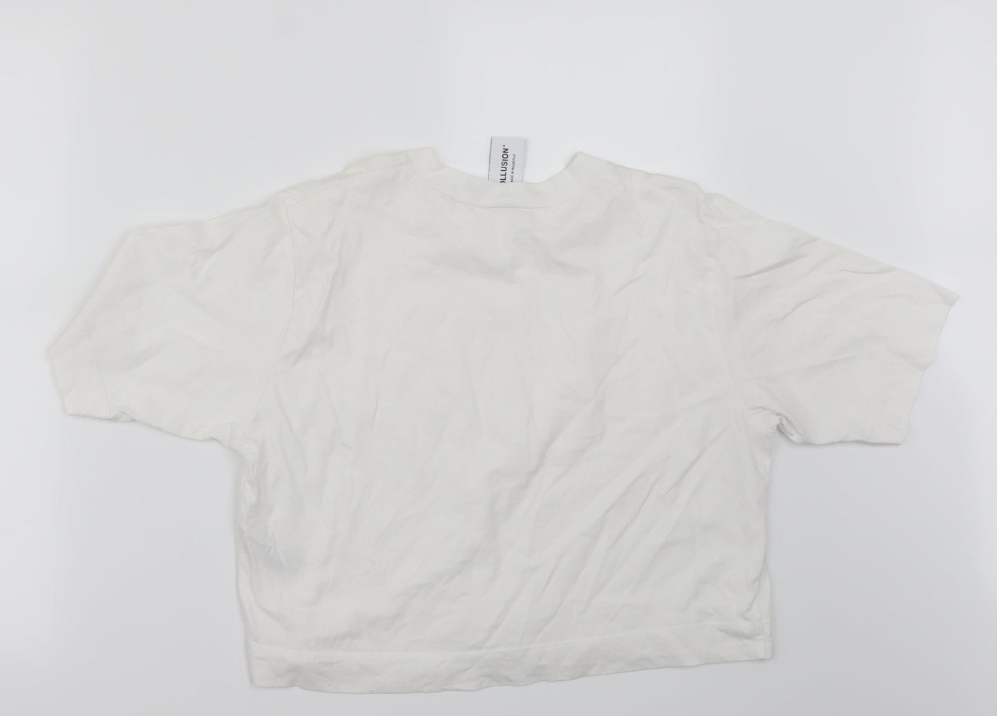 COLLUSION Womens White   Basic T-Shirt Size 10