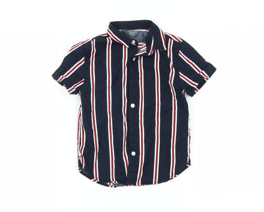 Primark Boys Black Striped  Basic Button-Up Size 2-3 Years