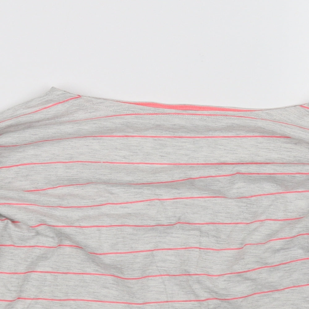H&M Girls Grey Striped  Basic T-Shirt Size 10-11 Years
