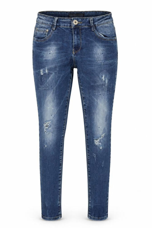 Kiss Pink Womens Blue  Denim Straight Jeans Size 6 L27.5 in