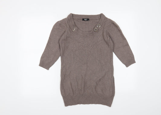 M&Co Womens Brown   Shrug Jumper Size XS