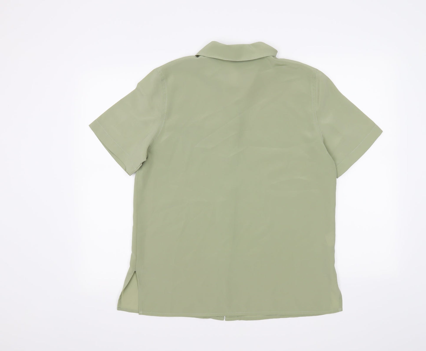 Isabelle Womens Green Floral  Basic Blouse Size 10