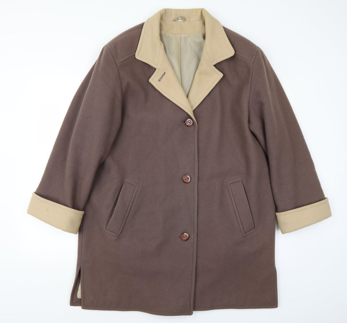 Essentials Womens Brown   Jacket Coat Size 18