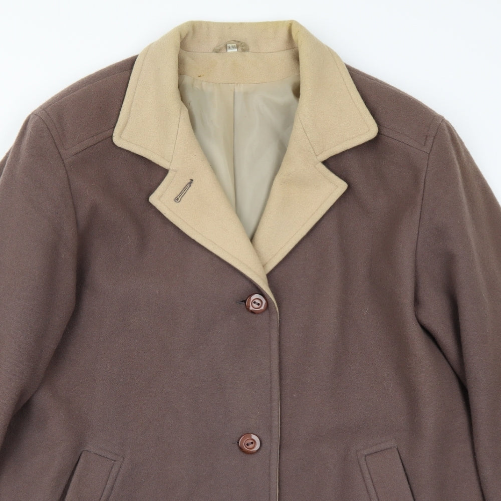 Essentials Womens Brown   Jacket Coat Size 18