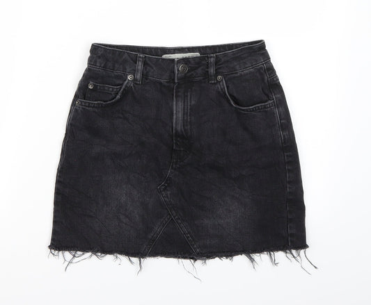 Topshop Womens Black   A-Line Skirt Size 6