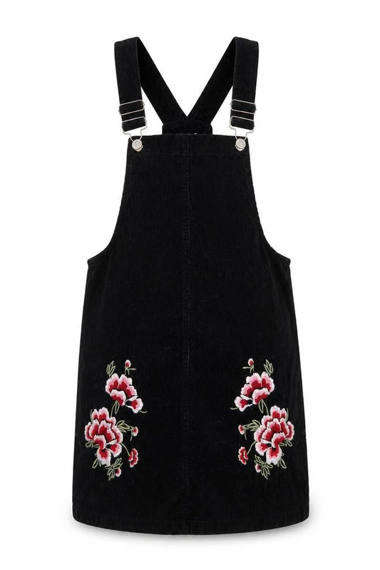 Denim & Co. Womens Black   Dungaree One-Piece Size 8