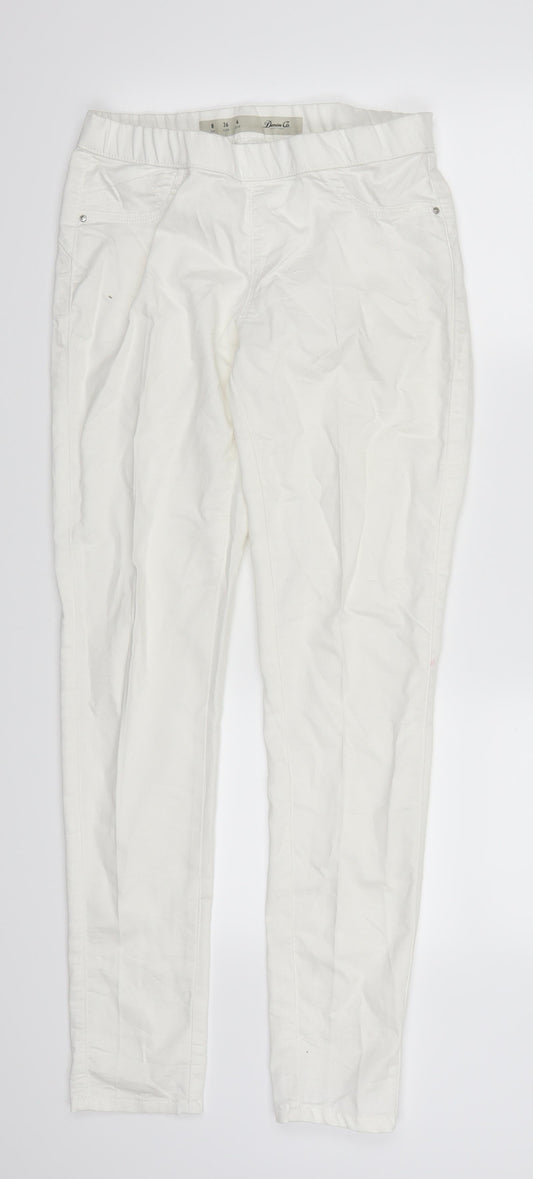Denim Co Womens White  Denim Jegging Leggings Size 8 L29 in