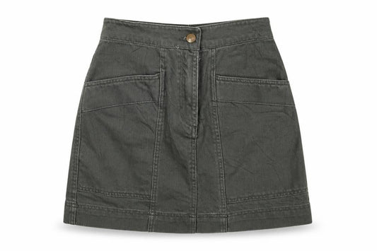 H&M Womens Green  Denim A-Line Skirt Size 26 in