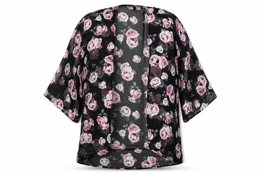 H&M Womens Pink Floral  Kimono Jacket Size S