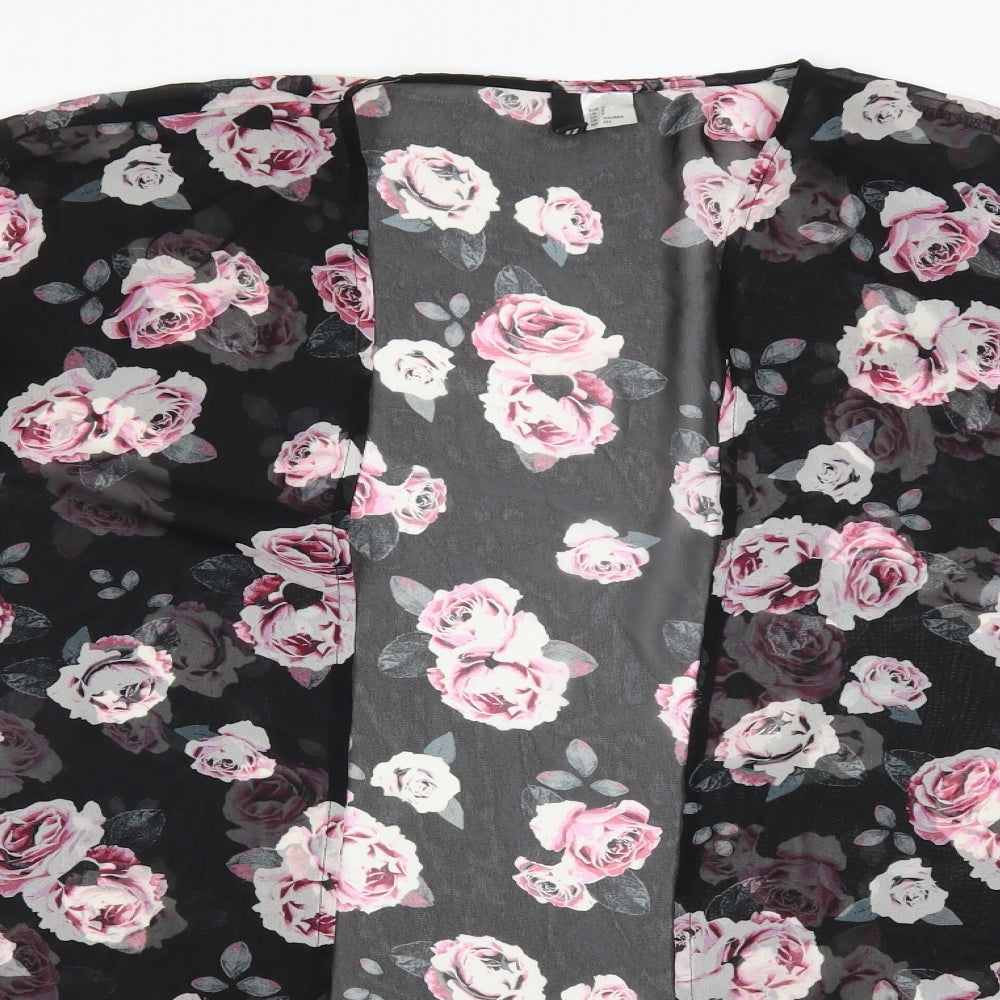 H&M Womens Pink Floral  Kimono Jacket Size S
