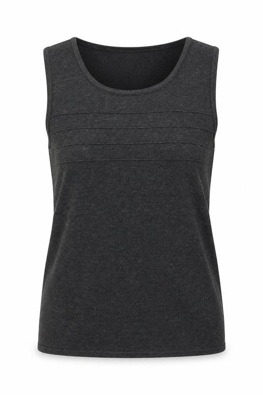 Cable & Gauge Womens Grey  Rayon Basic Tank Size M