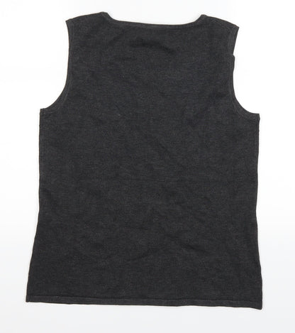 Cable & Gauge Womens Grey  Rayon Basic Tank Size M