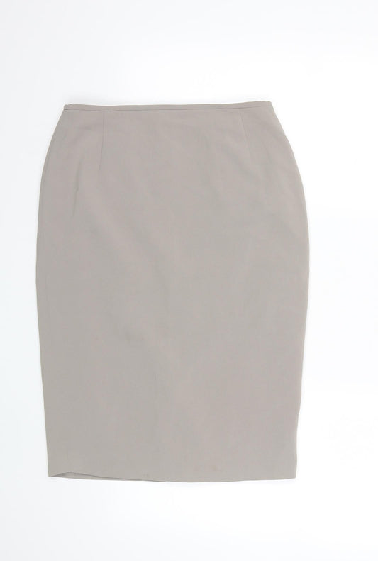 Preworn Womens Beige   Straight & Pencil Skirt Size 28 in
