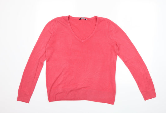 F&F Womens Pink  Knit Pullover Jumper Size 14