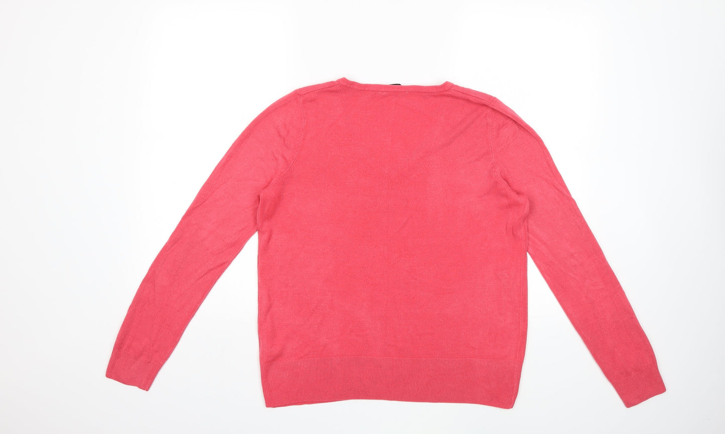 F&F Womens Pink  Knit Pullover Jumper Size 14