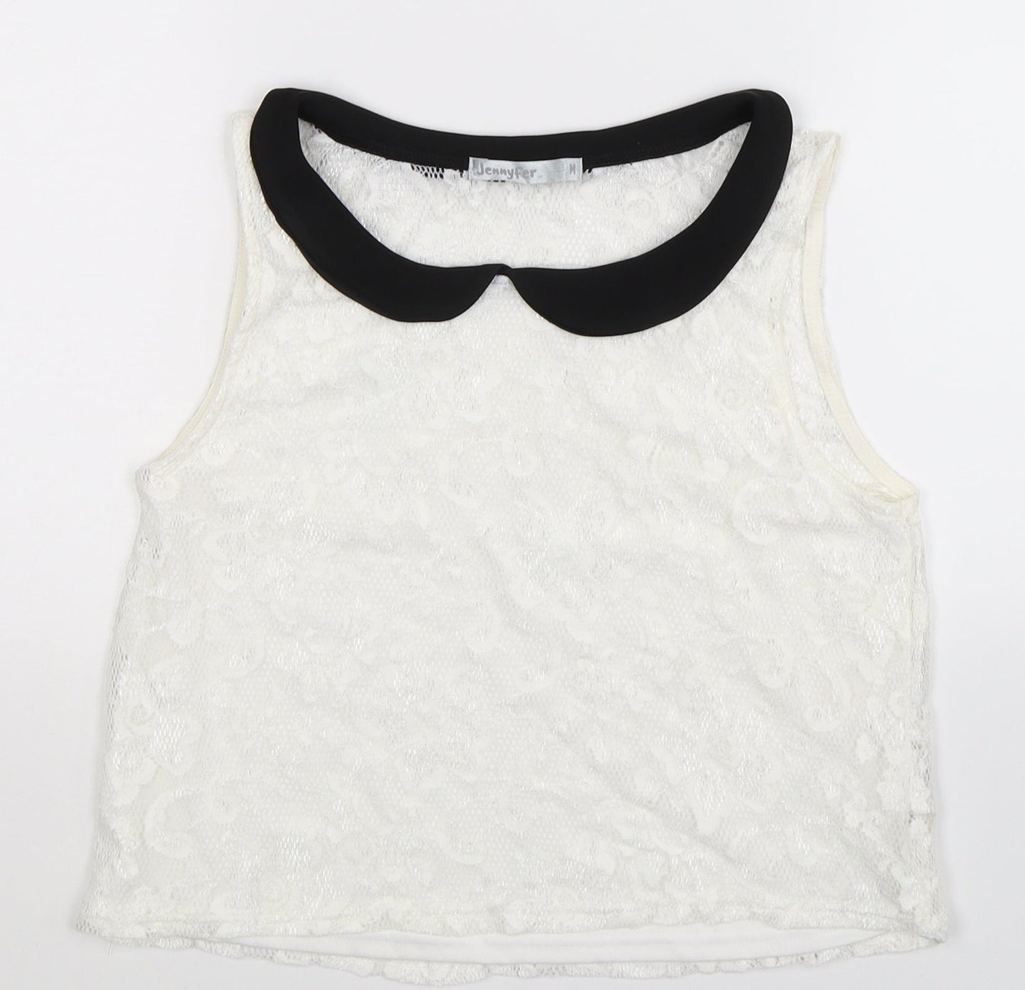 Jennyfer Womens White   Basic Tank Size M