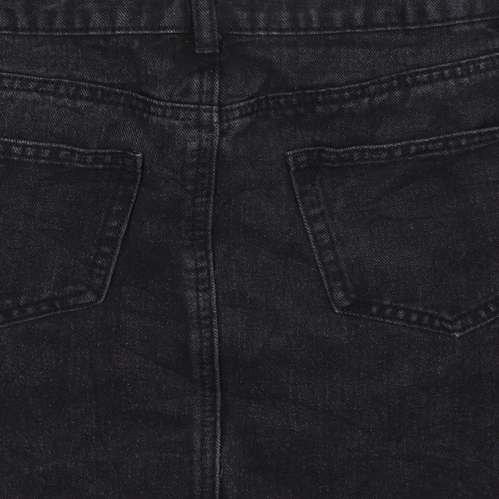 Denim Co Womens Black  Denim A-Line Skirt Size 8