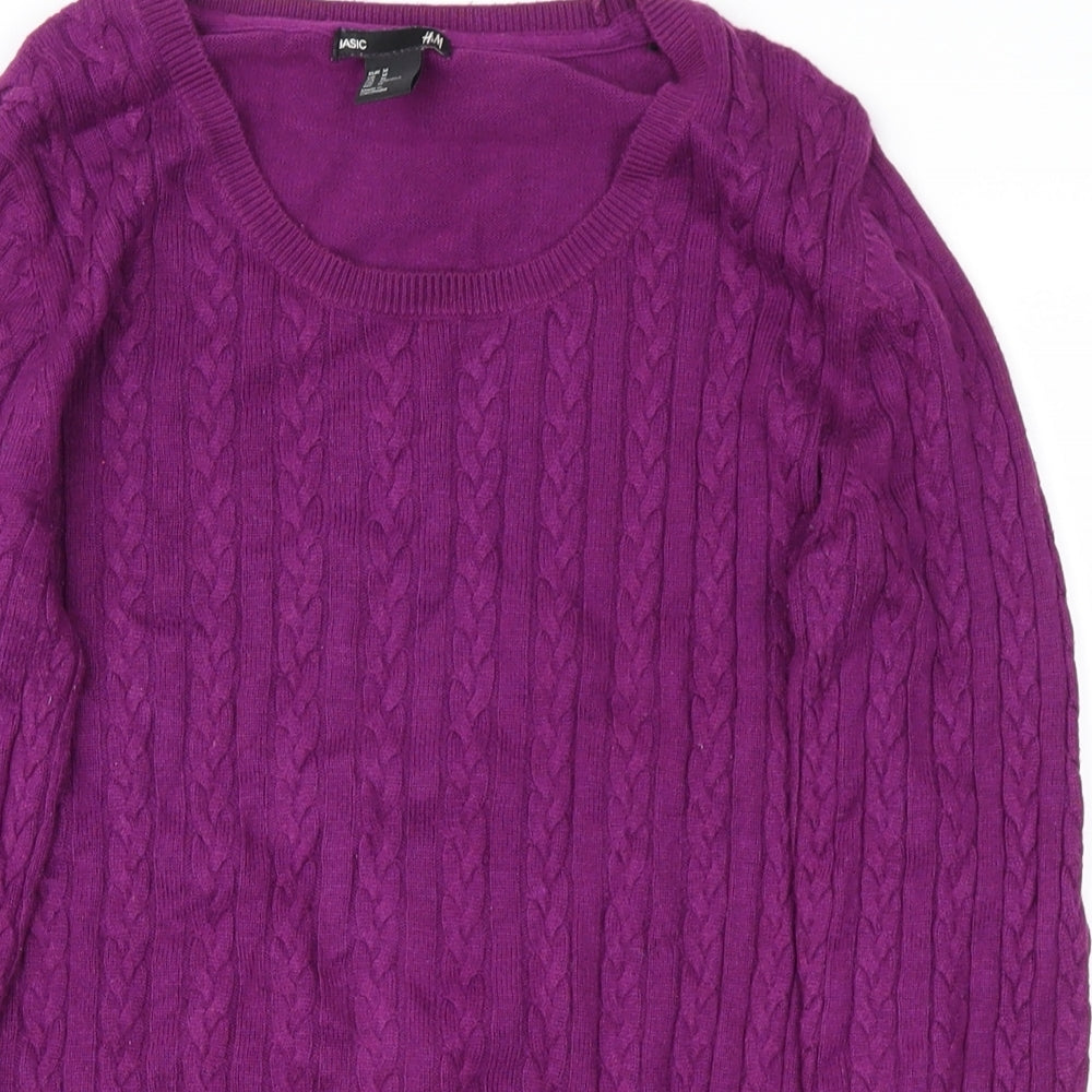 H&M Womens Purple   Pullover Jumper Size M